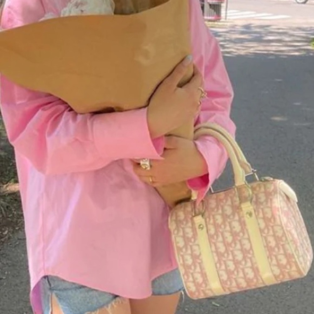 DIOR pink Boston bag